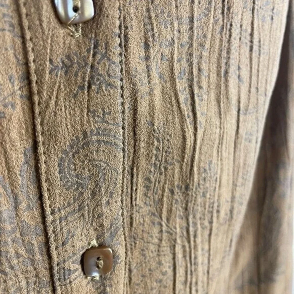Vintage Sueded Jacket Shacket XLarge Western Country Cowgirl Top Earthy Neutral